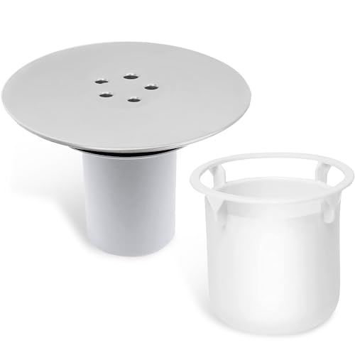 Aoreun Duschabfluss Abdeckung, Replacement Shower Trap Cover Duschstopfenabdeckung Chrom Duschabfluss Abdeckung Ersatz Abfluss Abdeckung Professionelle Duschablauf für Viega Tempoplex Ablaufgarnitur von Aoreun