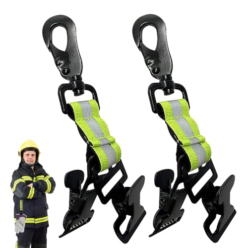 Aoreun Handschuhhalter, 2 Stück Handschuhhalter für Feuerwehr Handschuh Clip mit Metall-Karabiner Handschuhband Arbeit Handschuh Clip für Aufhängen von Handschuhen Masken Handtüchern Schutzhelmen von Aoreun