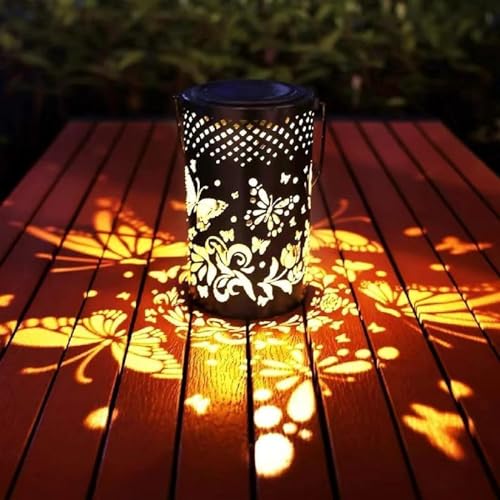 Solarlampen für Außen - 1 Stück Solarlampen für Außen Garten - IP65 Wasserdicht Solarlaterne für Außen, Metall Hängend Solar Gartenleuchten für Außen Garten Balkon Deko Draußen Hinterhöfe Beleuchtung von Aosethefrt