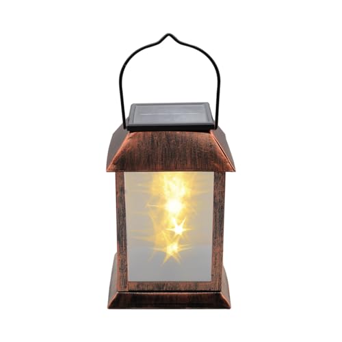 Solarlampen für Außen Hängend, Solar Laternen mit LED-Glühbirne, IP65 Wasserdicht Metall Solarleuchten für Außen Garten Deko Draußen Hinterhöfe Balkon Beleuchtung von Aosethefrt
