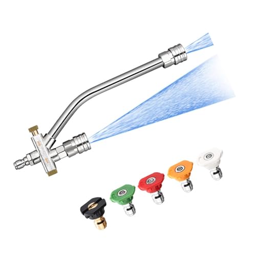 2-in-1-Hochdruck-Autowaschdüsenzubehör, Hochdruckreiniger-Doppelkopf-Schaumsprühaufsatz, Seifenschaumkanone-Doppelanschlusszubehör, For Autowäsche, Schwimmbad, Terrasse, Toilette(SET B) von Aosrioylt