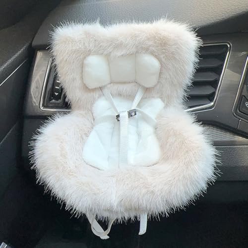 Aosrioylt Autositz Für Labubu Puppe, Labubu Autositz Für Autodekorationen, Puppenautositz Mit Weichem Pelzkissen, Have a Seat Labubu, Baby Puppenautositz(C) von Aosrioylt