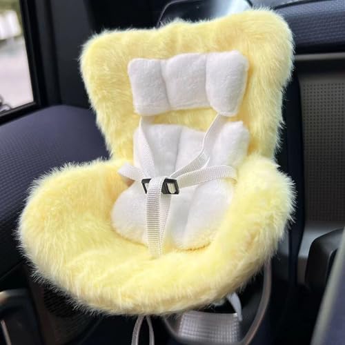 Aosrioylt Autositz Für Labubu Puppe, Labubu Autositz Für Autodekorationen, Puppenautositz Mit Weichem Pelzkissen, Have a Seat Labubu, Baby Puppenautositz(I) von Aosrioylt