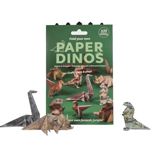 DIY-Origami-Set Mit Papierkatzen – 50 Origami-Kätzchen for Selberfalten, Blätter DIY-Papier Falten Süßer Katzenfiguren, Lustiges 3D-Modellbauset Hunde, Katzen Und Dinosaurier Aus Papier(DINOSAUR*1) von Aosrioylt