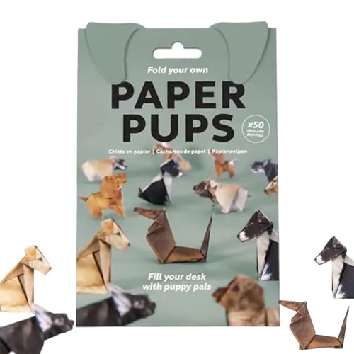 DIY-Origami-Set Mit Papierkatzen – 50 Origami-Kätzchen for Selberfalten, Blätter DIY-Papier Falten Süßer Katzenfiguren, Lustiges 3D-Modellbauset Hunde, Katzen Und Dinosaurier Aus Papier(DOG*1) von Aosrioylt