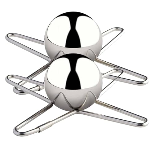 Espresso-Gefrorene Kugel for Espressokaffee, Wiederverwendbarer Kaffeekühler Aus Edelstahl Mit Ständer, Kleine Eiskaffee-Kühlkugeln, Cocktail-Kühlkugel/Eisstein, Extrakt-Kühlwerkzeug(A*2) von Aosrioylt