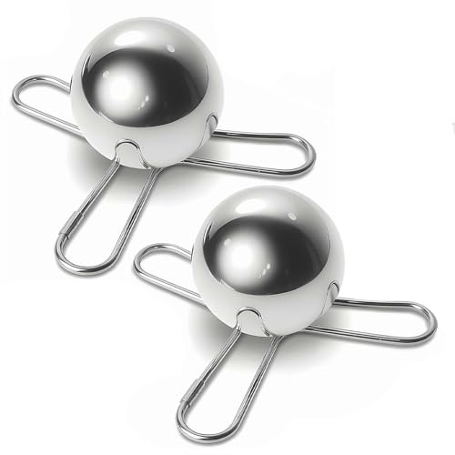 Espresso-Gefrorene Kugel for Espressokaffee, Wiederverwendbarer Kaffeekühler Aus Edelstahl Mit Ständer, Kleine Eiskaffee-Kühlkugeln, Cocktail-Kühlkugel/Eisstein, Extrakt-Kühlwerkzeug(B*2) von Aosrioylt