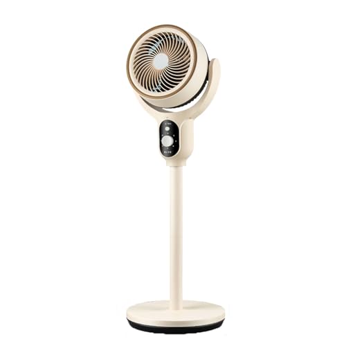 Luxvalu-Ventilator, 90°+90° Oszillierende Standventilatoren Fürs Schlafzimmer, Leiser Bodenventilator, 30,5 M Lange Standventilatoren Fürs Zimmer, 3 Geschwindigkeiten, 12-Stunden-Timer(Beige) von Aosrioylt