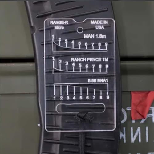 Range Finder Card, Hunt-R Card, Range-R Card, 900m Measurement Slide Rule Tool,Flexible Hunting Rangefinder Card with 6 Reticles Including Man, Door, Semi-Truck, IMF Container, Ranch Fence, SUV(Micro, von Aosrioylt