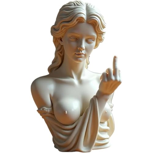 Unapologetic Venus, The Middle Finger Statue, Bold Art Resin Home Decor, Greek Goddess Gesture Statue Sculpture Ornament for Modern Rebels, Funny Unique Decorative That Show Your Personality(C#) von Aosrioylt