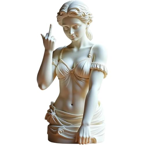 Unapologetic Venus, The Middle Finger Statue, Bold Art Resin Home Decor, Greek Goddess Gesture Statue Sculpture Ornament for Modern Rebels, Funny Unique Decorative That Show Your Personality(E#) von Aosrioylt