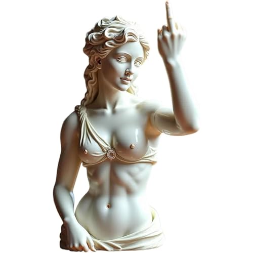 Unapologetic Venus, The Middle Finger Statue, Bold Art Resin Home Decor, Greek Goddess Gesture Statue Sculpture Ornament for Modern Rebels, Funny Unique Decorative That Show Your Personality(G#) von Aosrioylt