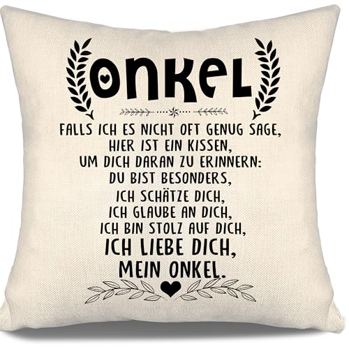 Aosumin Doppelseitiger Kissenbezug Onkel Geschenk Geburtstag Vatertag Falls ich es Nicht oft genug sage Hier ist EIN Kissen um Dich daran zu erinnern Du bist besonders (Onkel-a) von Aosumin