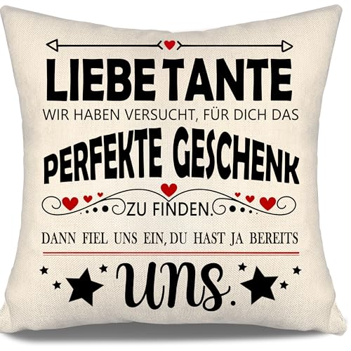 Aosumin Liebe Tante wir haben versucht Finden Dann fiel Uns EIN du hast ja bereits Uns Lustige Kissenbezüge für Tante Geburtstag Muttertag (Tante-b) von Aosumin