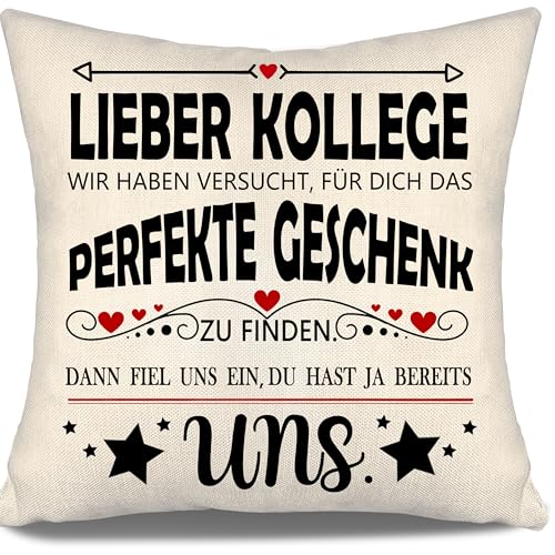 Aosumin Lieber Kollege wir haben versucht Finden Dann fiel Uns EIN du hast ja bereits Uns Kissenbezüge Lustige Geschenk Männer Geburtstag Weihnachten(Lieber Kollege-b) von Aosumin