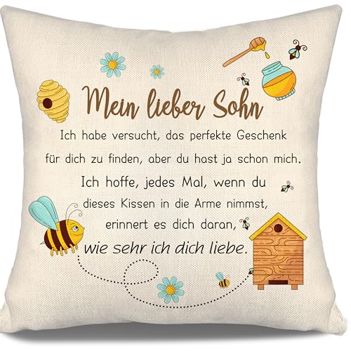 Aosumin Mein Lieber Sohn ich Habe versucht Finden Aber du hast ja Schon Mich Kissenbezüge für Sohn Lustiges Geschenk Geburtstag Graduierung (Sohn-a) von Aosumin