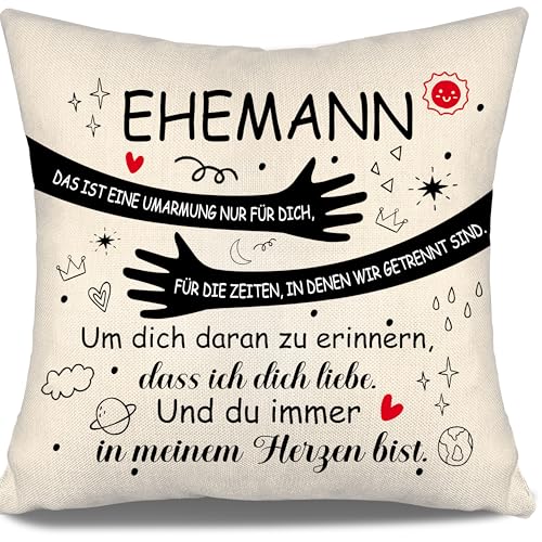 Aosumin Mein Mann das ist eine Umarmung nur für Dich Um Dich daran zu erinnern DASS ich Dich Liebe Kissenbezug für Ehemann von Ehefrau Geburtstagsgeschenk Valentinstag (Ehemann-a) von Aosumin