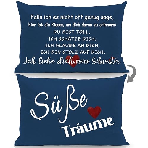 Aosumin Schwester Geschenk Falls ich es Nicht oft genug sage Hier ist EIN Kissen um Dich daran zu erinnern Du bist toll ich schätze Dich ich Liebe Dich Kissenbezüge Schwester Geburtstag von Aosumin