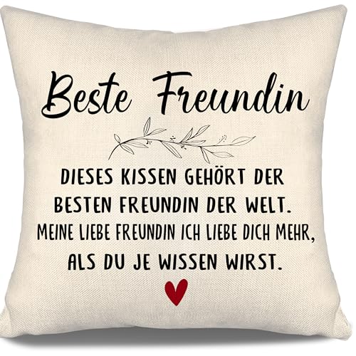 Dieses Kissen gehört der besten Freundin der Welt Meine liebe Freundin ich liebe dich mehr als du je wissen wirst besten Freundin Geschenk Kissenbezug Geburtstag Weihnachten Geschenk(Beste Freundin-b) Dieses Kissen gehört der besten Freundin der Welt Meine liebe Freundin ich liebe dich mehr als du je wissen wirst besten Freundin Geschenk Kissenbezug Geburtstag Weihnachten Geschenk(Beste Freundin-b) von Aosumin