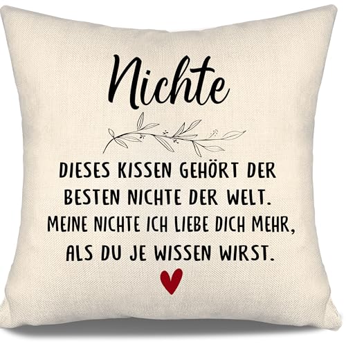 Dieses Kissen gehört der besten Nichte der Welt Meine Nichte ich liebe dich mehr als du je wissen wirst Nichte Geschenk Kissenbezug Geburtstag Geschenk Weihnachten Geschenk von Tante Onkel(Nichte-b) von Aosumin