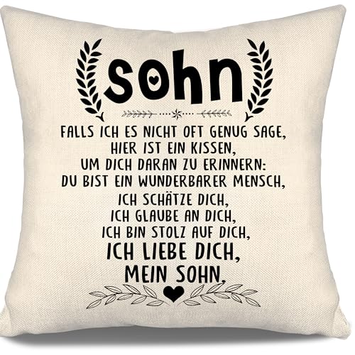 Doppelseitige Kissenbezug Sohn Geschenk Geburtstag Weihnachten Geschenk Erinnerung Sohn Du bist ein wunderbarer Mensch ich schätze dich ich glaube an dich ich bin stolz auf dich ich liebe dich(Sohn-a) Doppelseitige Kissenbezug Sohn Geschenk Geburtstag Weihnachten Geschenk Erinnerung Sohn Du bist ein wunderbarer Mensch ich schätze dich ich glaube an dich ich bin stolz auf dich ich liebe dich(Sohn-a) von Aosumin