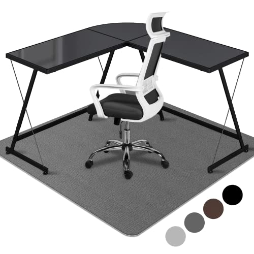 Bodenschutzmatte für Hartböden | schreibtischstuhl unterlage|Boden schutzmatten Gaming|Teppich bürostuhl geeignet für Laminat, Parkett, Fliesen(Dunkelgrau 140x160cm) von Aothia