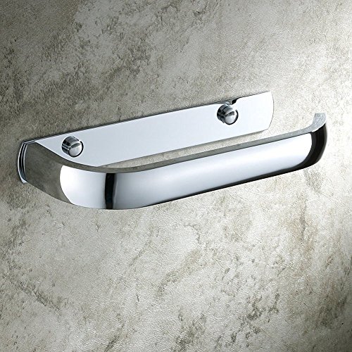 Aothpher Moderne Wandhalterung Messing Toilettenpapierrollenhalter Badezimmer-Gewebe-Rack ，Verchromte Toilettenpapierhalter,18 * 8.5 * 2.7 cm von Aothpher