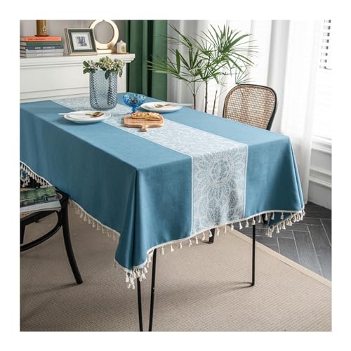 Aotiwe Tischtuch Blau, Tischtuch Abwaschbar Outdoor Blumen Jacquard Tischdeko Hochzeit Set Table Cloth House Polyester 140x220cm Aotiwe Tischtuch Blau, Tischtuch Abwaschbar Outdoor Blumen Jacquard Tischdeko Hochzeit Set Table Cloth House Polyester 140x220cm von Aotiwe