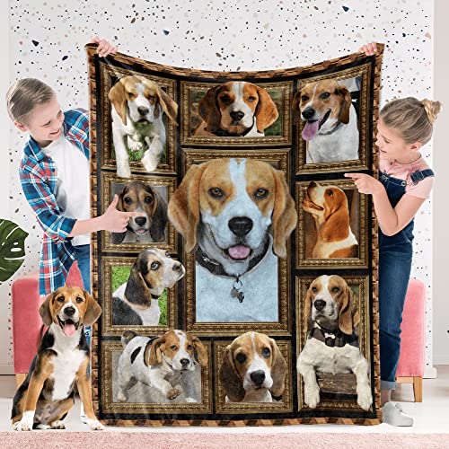 Aotximlat Beagle-Decke für Kinder, Jungen, Mädchen, Beagle-Geschenke für Jungen und Mädchen, weiche flauschige Beagle-Überwurfdecke für Sofa, Beagle-Hunde-Druck, Plüsch-Geschenk für Hundeliebhaber, von Aotximlat