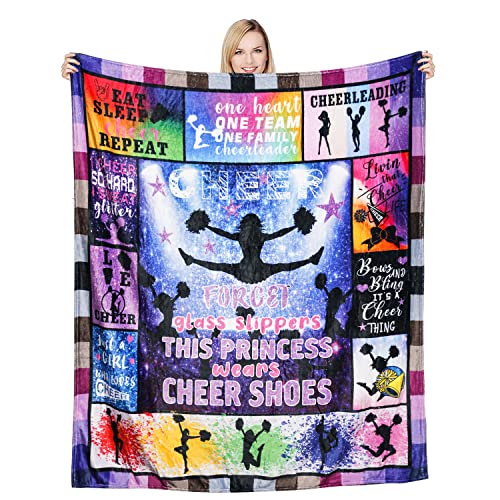 Aotximlat Cheerleader-Decke, Turner, Geschenke für Mädchen, Kinder, Teenager, Frauen, weiche, leichte Überwurfdecke für Bett/Couch/Lincvingroom, 152,4 x 203,4 cm von Aotximlat