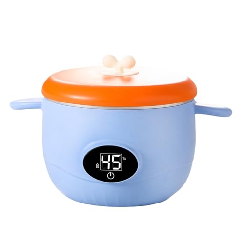 Isolierschüssel für Babys mit Deckel, hält warm, Schüssel für Kinder, Edelstahl, konstante Temperatur, automatische Temperatur 45 °C, Lunchbox für Babys, Kinder (blau) von Aoun