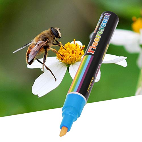 13,5 cm nicht auf Wasser basierende hochwertige weiche Spitze Bienenkönigin-Markierungsstift Imkerausrüstung Markierwerkzeug(Animal, blue) von Aoutecen