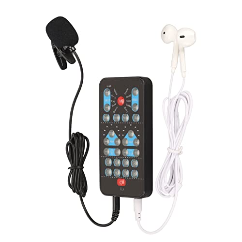 Aoutecen Handheld-Sprachwechsler, mehrere Anwendungen, tragbar, schwarzes ABS, 10 Klangänderungsmodi, 8 Soundeffekte, multifunktionaler Sprachverzerrer für Live-Streaming von Aoutecen