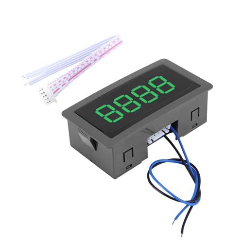 Digitaler LED-Zähler, 4-stelliger 0-999-Zähler Hohe Genauigkeit 0-9999 Up/Unten Plus/Minus Panel 4-stellig für Automatisierungsgeräte(Grün) von Aoutecen