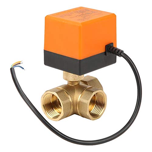 Elektrischer Kugelhahn Kompaktes Design 3-Wege Elektroschalter Motorisierter Kugelhahn DN25 DC 24V für Solarwarmwasserbereiter zum Heizen von Aoutecen