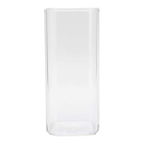 Aoveew 250 ml quadratischer Becher aus Acryl, Idealer Wasser-, Tee- und Kaffeebecher, langlebig, leicht zu reinigen, hochtemperaturbeständig, ideal für den Heimgebrauch (Transparent) von Aoveew