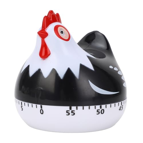 Aoveew Kitchen Chicken Pattern Baking Timer Cute Shape 60min Mechanical Countdown Reminder for Cooking (Black) von Aoveew