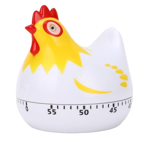 Aoveew Kitchen Chicken Pattern Baking Timer Cute Shape 60min Mechanical Countdown Reminder for Cooking (White) von Aoveew