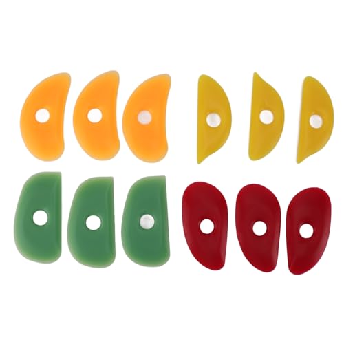 Aoveew Töpfer-Ton-Rippen-Set, 12 Stück langlebige Silikon-Rippen zum Töpfern, Ideal zum Heimwerken und Formen von Aoveew