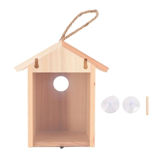 TRANSPARENTES Design HOLZVOLIERE FÜR Fenster MIT SAUGNÄPFEN FÜR VÖGELBEOBACHTUNG AUS NÄHE von Aoveew