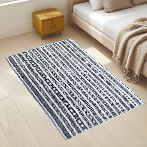 Eingangsmatte, Küchenbereich, waschbar, weiche, rutschfeste Unterseite, marokkanische Bodenmatte, kleiner Teppich für Zuhause, Schlafzimmer, Dekoration, 91 x 60 cm Eingangsmatte, Küchenbereich, waschbar, weiche, rutschfeste Unterseite, marokkanische Bodenmatte, kleiner Teppich für Zuhause, Schlafzimmer, Dekoration, 91 x 60 cm von Aowotu
