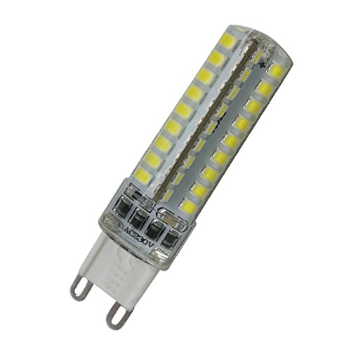 Aoxdi 1 Stück Dimmbar G9 LED Leuchtmittel 6W, Kaltweiß, 72 SMD 2835 G9 LED Birne Licht, Energiespar G9 LED Lampe, AC220-240V von Aoxdi