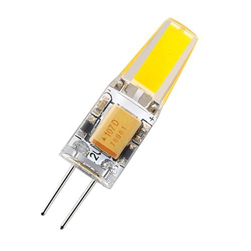 Aoxdi 1 Stück G4 LED Leuchtmittel 2.5W, Kaltweiß, 12V AC/DC, LED Stiftsockellampe kleine Glühlampe Leuchtmittel COB Leds Licht Nicht Dimmbar von Aoxdi