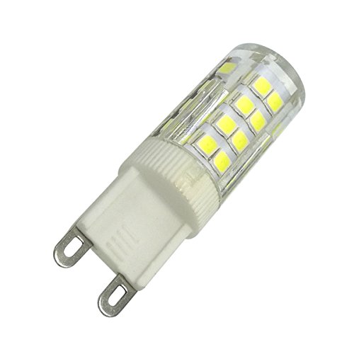 Aoxdi 1 Stück LED Leuchtmittel G9 5W, Kaltweiß, 51 SMD 2835 G9 LED Glühbirne, Nicht Dimmbar, AC220-240V von Aoxdi