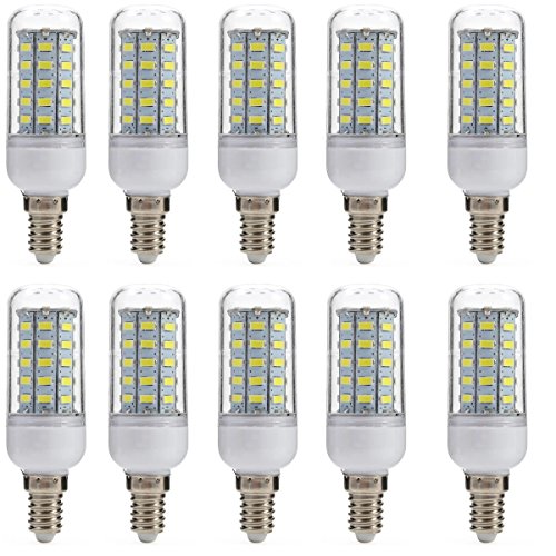Aoxdi 10 Stück E14 7W LED Lampe Kaltweiß, 48 SMD 5730 SMD Energiesparlampe E14 LED Leuchtmittel 7W, AC220-240V von Aoxdi