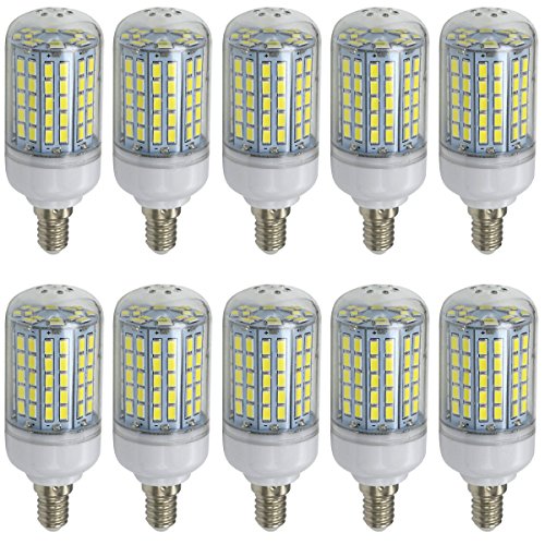 Aoxdi 10 Stück E14 LED Licht 12W Kaltweiß, 96 SMD 5730 LED Mais Birne E14 LED Leuchtmittel Lampe, AC220-240V Aoxdi 10 Stück E14 LED Licht 12W Kaltweiß, 96 SMD 5730 LED Mais Birne E14 LED Leuchtmittel Lampe, AC220-240V von Aoxdi
