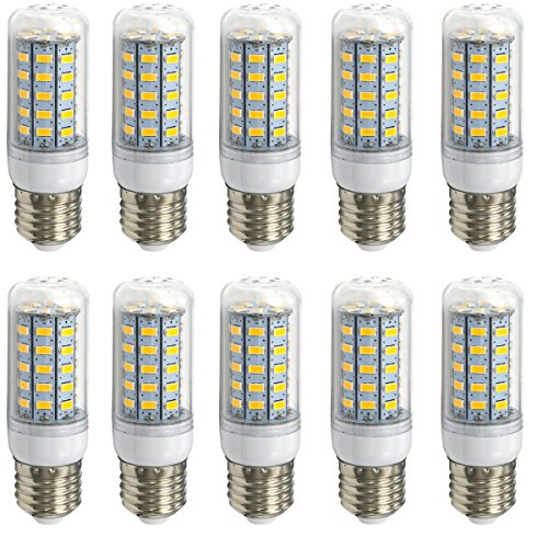 Aoxdi 10 Stück E27 LED Leuchtmittel Lampe 7W, Warmweiß, 48 SMD 5730 Energiesparlampe E27 LED Glühbirne Birne, AC220-240V von Aoxdi