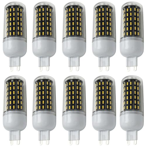 Aoxdi 10 Stück G9 LED Birne Leuchtmittel 9W, Warmweiß, 96 SMD 4014 G9 LED Lampen, AC220-240V von Aoxdi