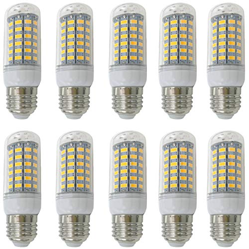 Aoxdi 10 Stück LED Lampe E27 10W, Warmweiß, 69 SMD 5730 LED Birne E27 LED Glühbirne E27, LED Leuchtmittel Energiesparlampe, Nicht Dimmbar, AC220-240V (10, Warmweiß) von Aoxdi