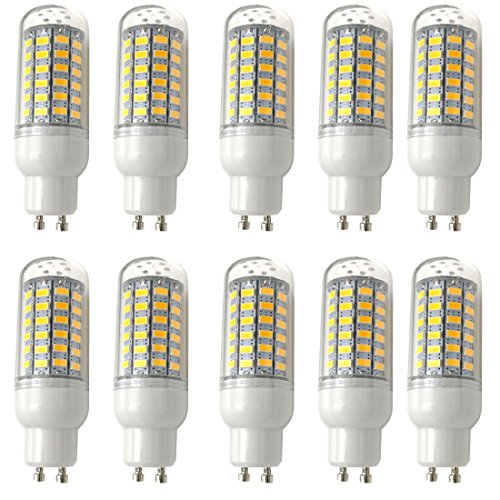 Aoxdi 10x GU10 10W LED Mais Leuchtmittel Birnen, Warmweiß, GU10 LED 10W Mais Licht Lampen 69 SMD 5730 Energiespar Lampe, AC220-240V von Aoxdi